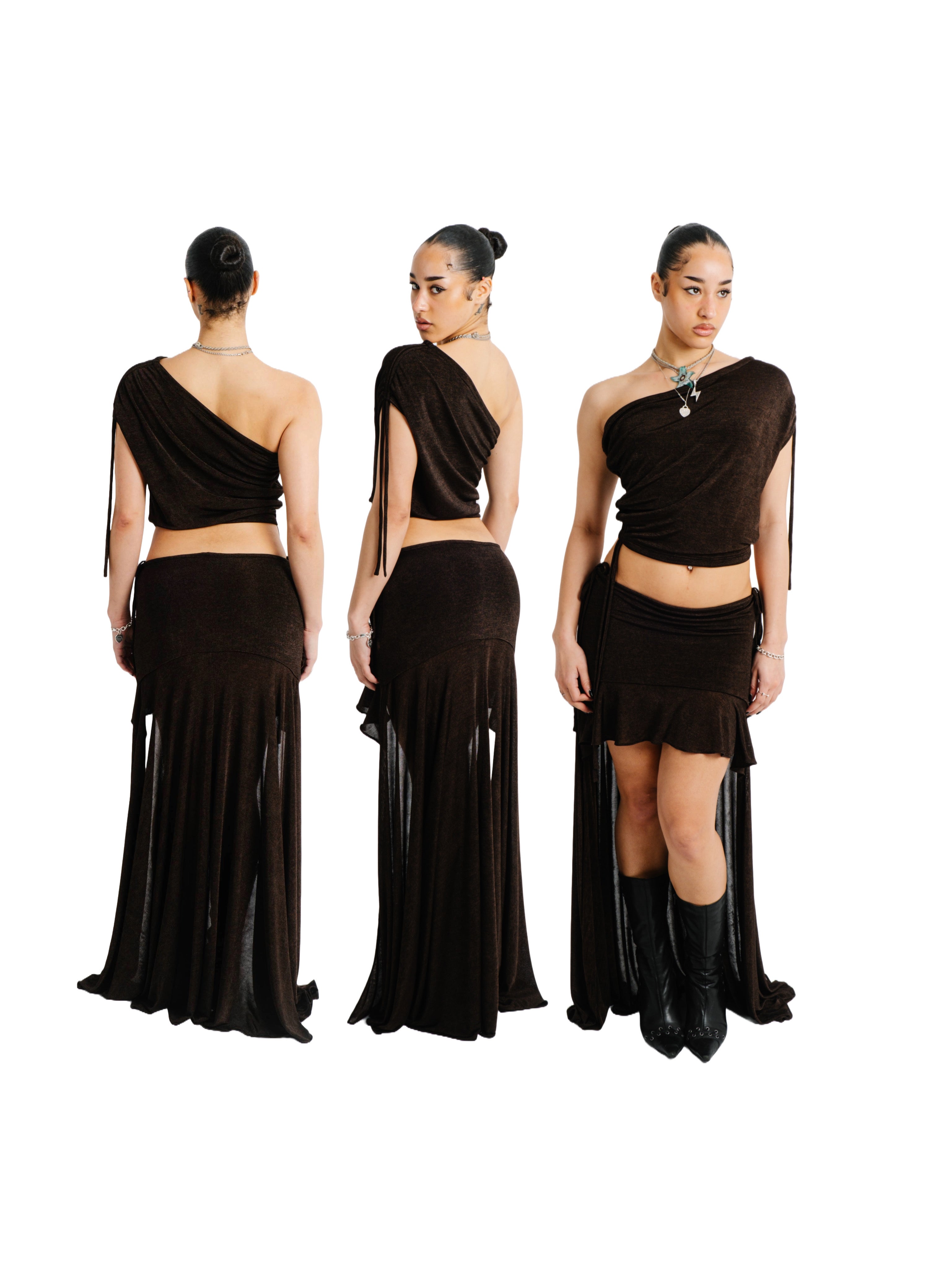 Brown drape set