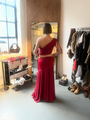 Maxi with slit red 003