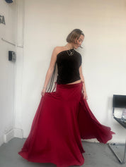 Maxi with slit red 003