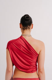 The Drape Top Red